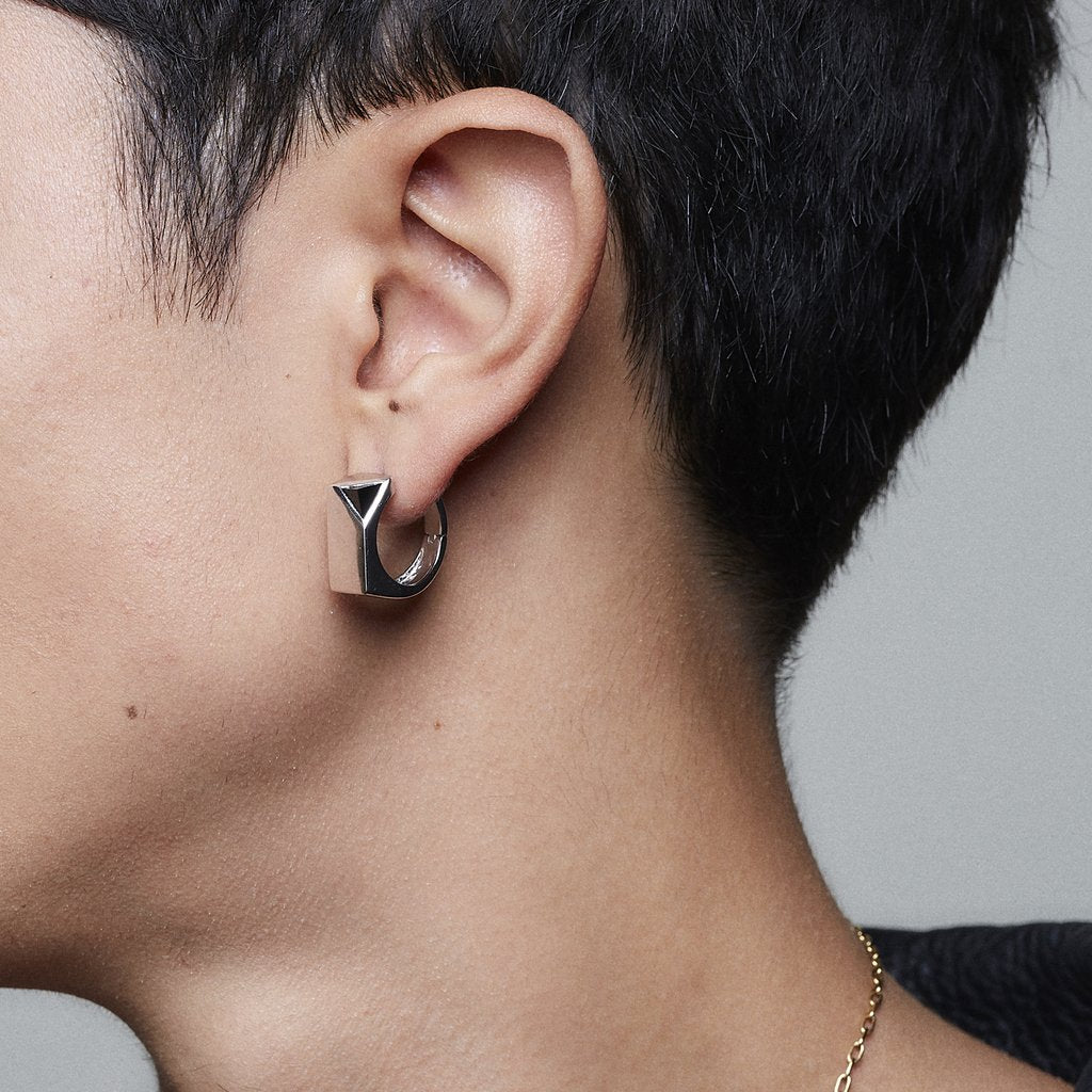Jewel Beneath Signet Earrings Black Onyx and Sterling Silver