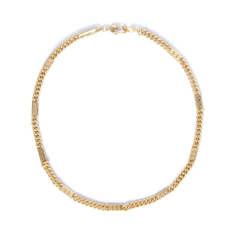 Power Chain Necklace - 18ct Gold-Plated Sterling Silver 40/50cm