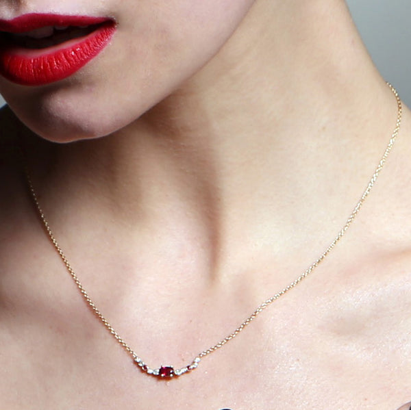 18ct Gold Seraphina Ruby Necklace