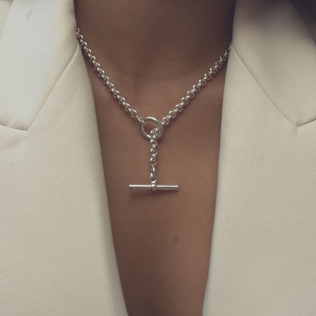 Fernshaw Sterling Silver T-bar Necklace