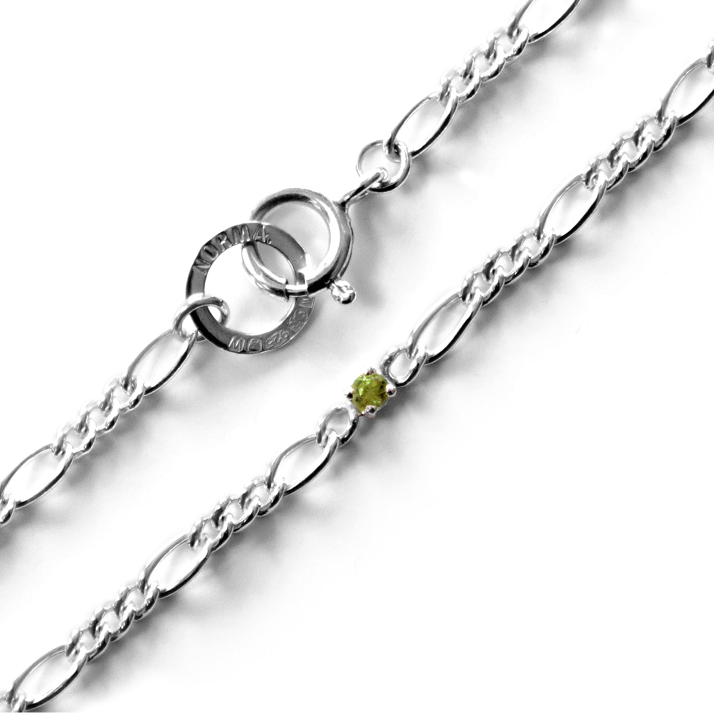 Verdant Link Peridot round Chain Bracelet
