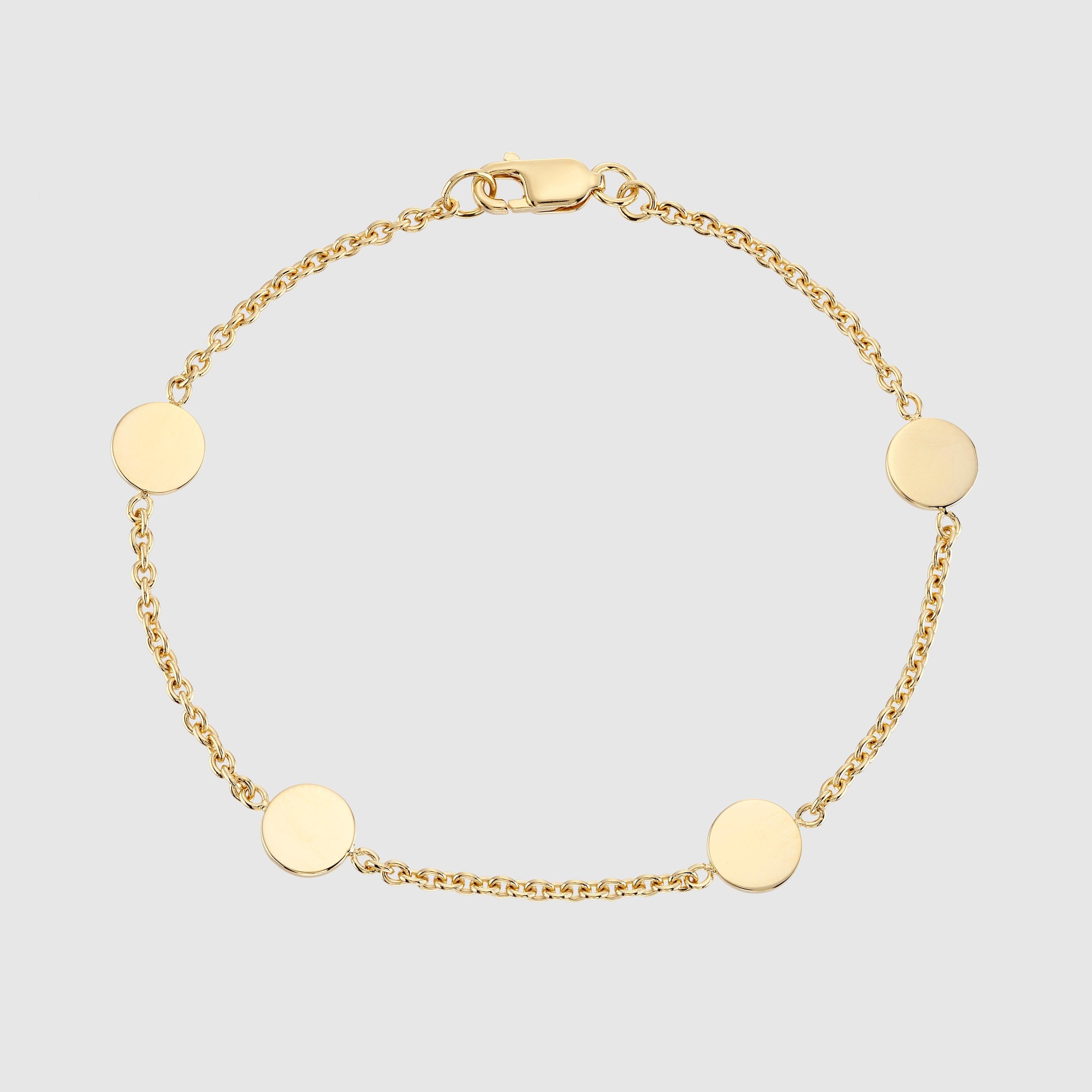 Westwick Quartet Gold Vermeil Disc Bracelet-Auree Jewellery