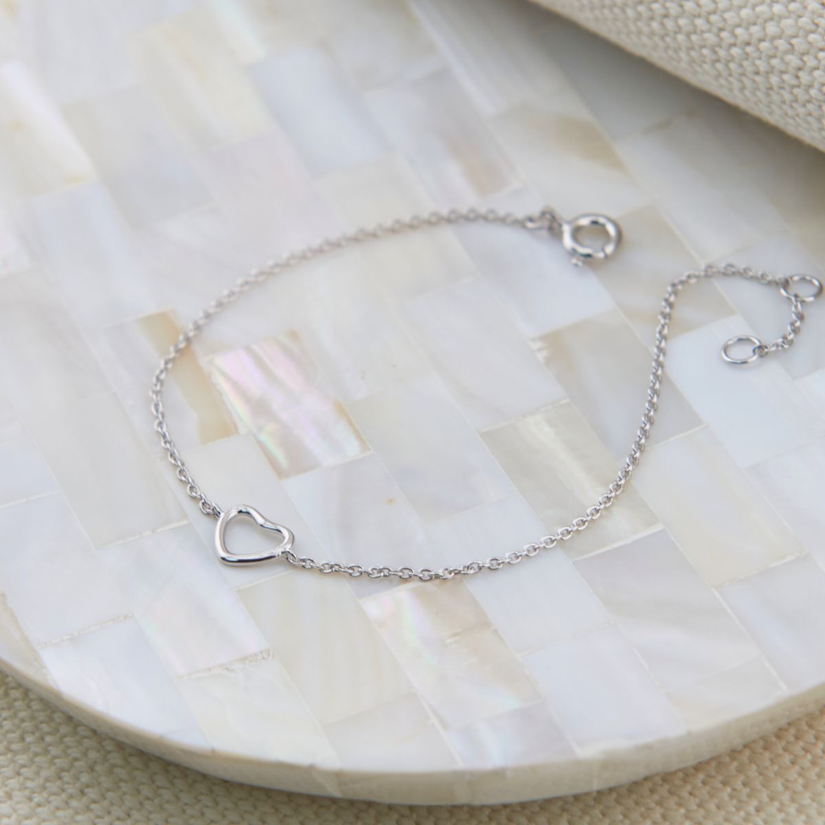 Verona Sterling Silver Love Heart Bracelet