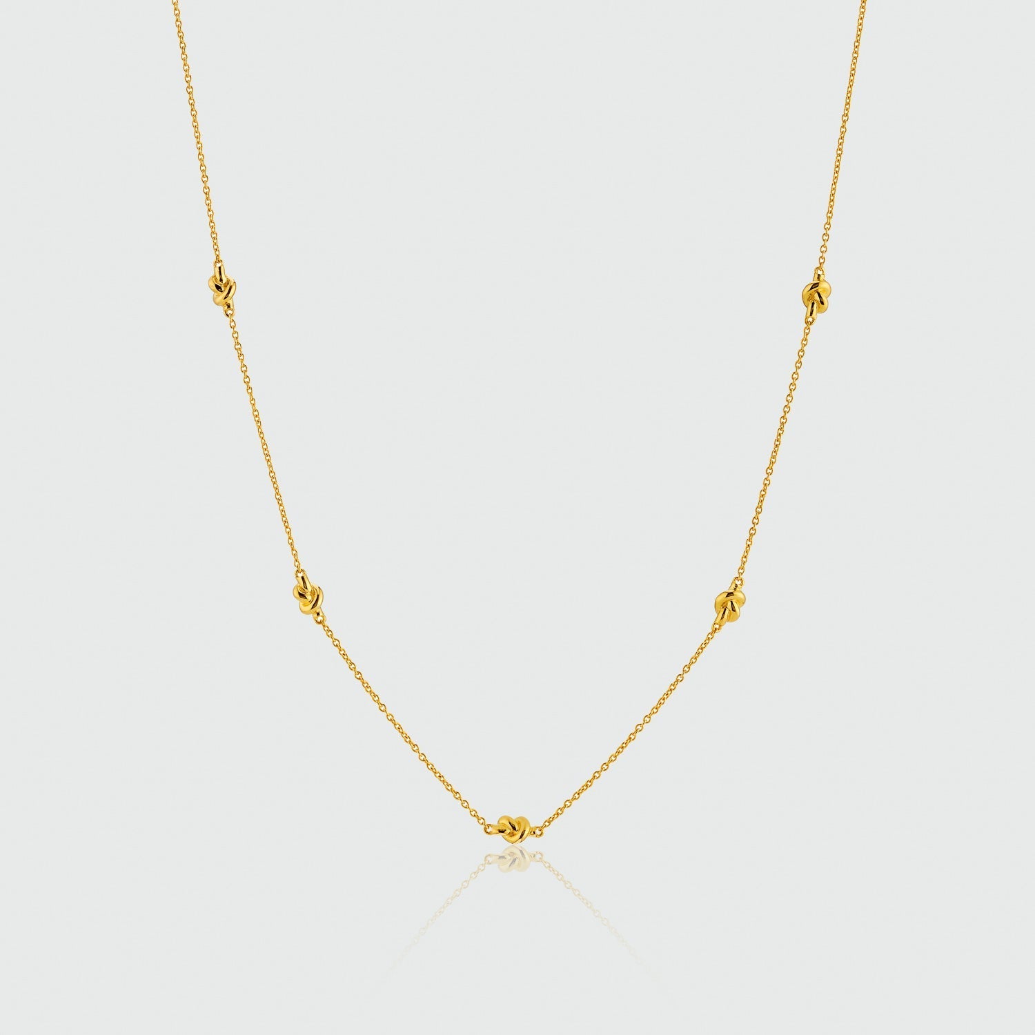 St Ives Gold Vermeil Knot Necklace-Auree Jewellery