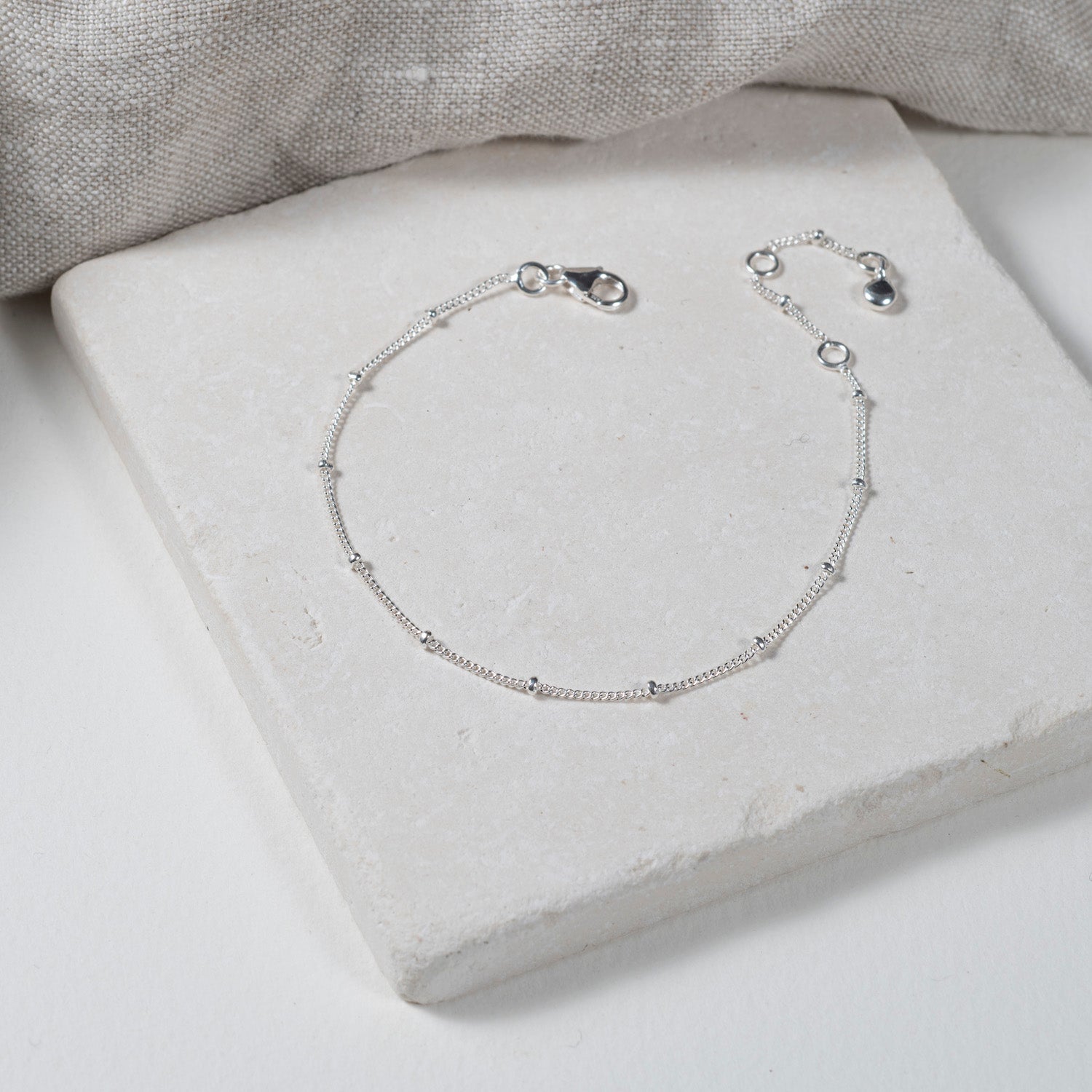 Barbican Sterling Silver Beaded Bracelet-Auree Jewellery