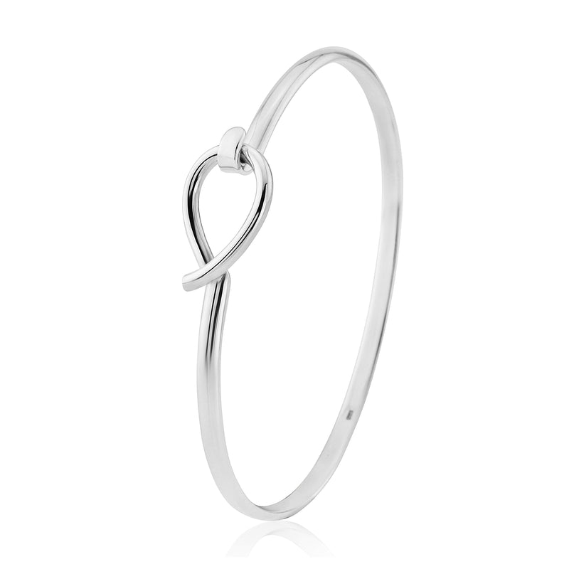 Boltons Silver Tear Drop Bangle