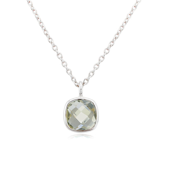 Brooklyn Green Amethyst & Sterling Silver Necklace