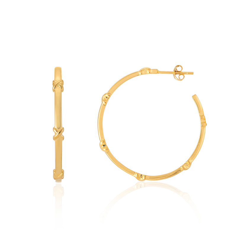 Deia Large Yellow Gold Vermeil Kiss Hoop Earrings