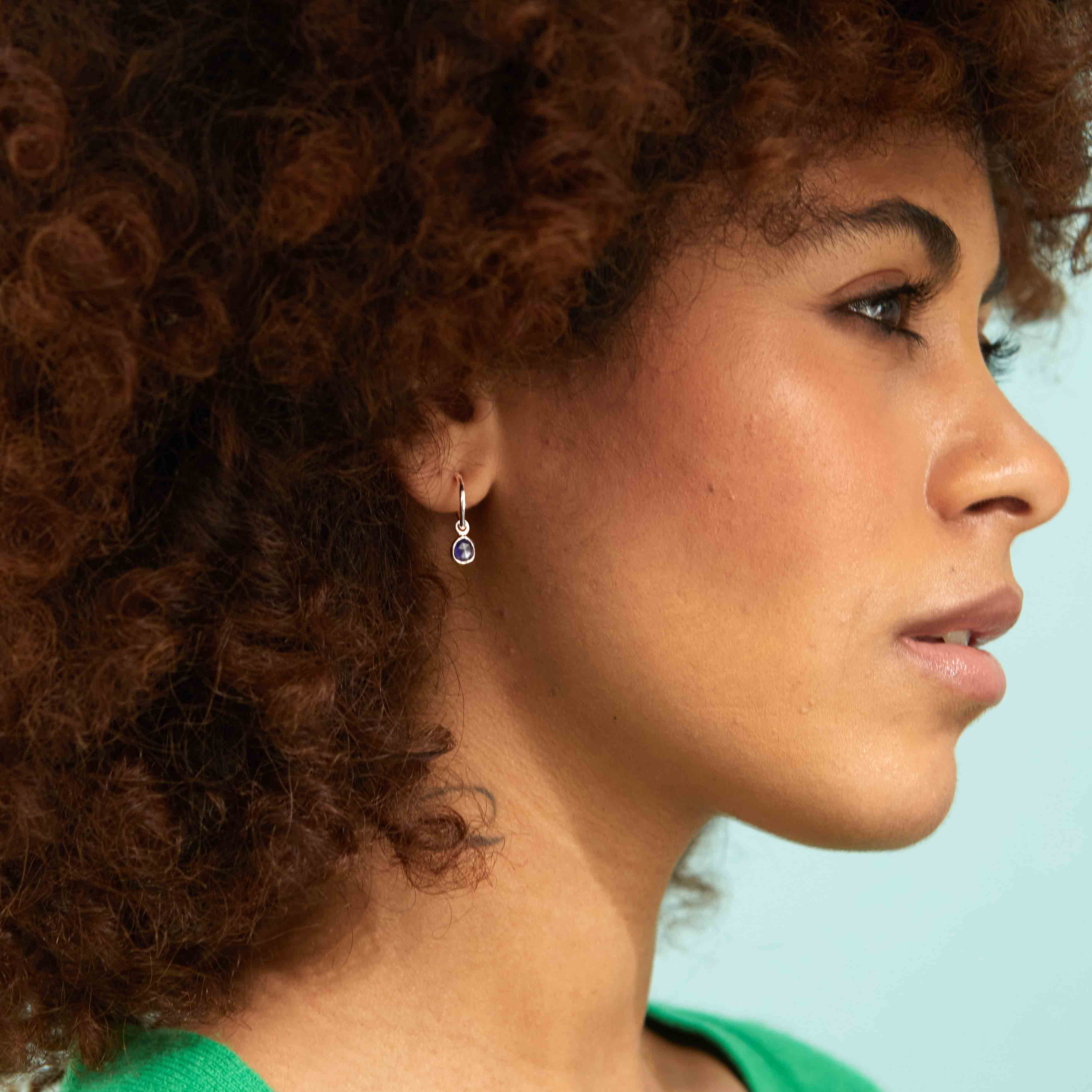 Hampton Sapphire & Silver Interchangeable Gemstone Earrings-Auree Jewellery