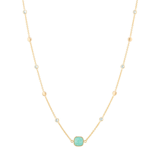 Iseo Amazonite & Gold Vermeil Necklace