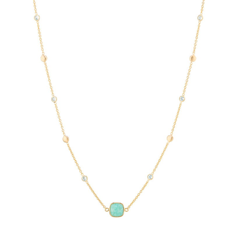 Iseo Amazonite & Gold Vermeil Necklace