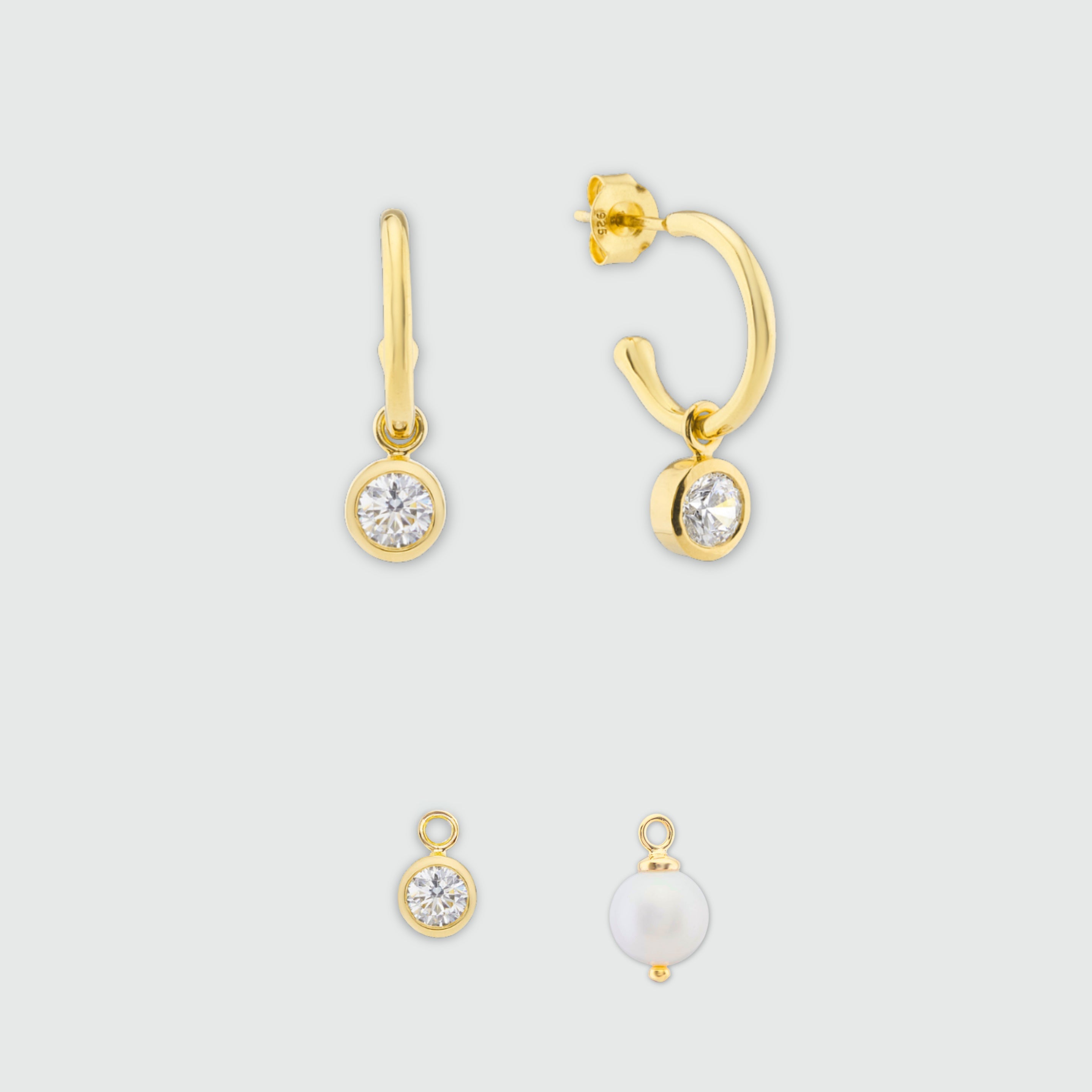 Manhattan Gold Interchangeable Drop Earrings