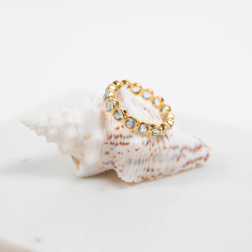 Ortigia Blue Topaz Gold Vermeil Ring