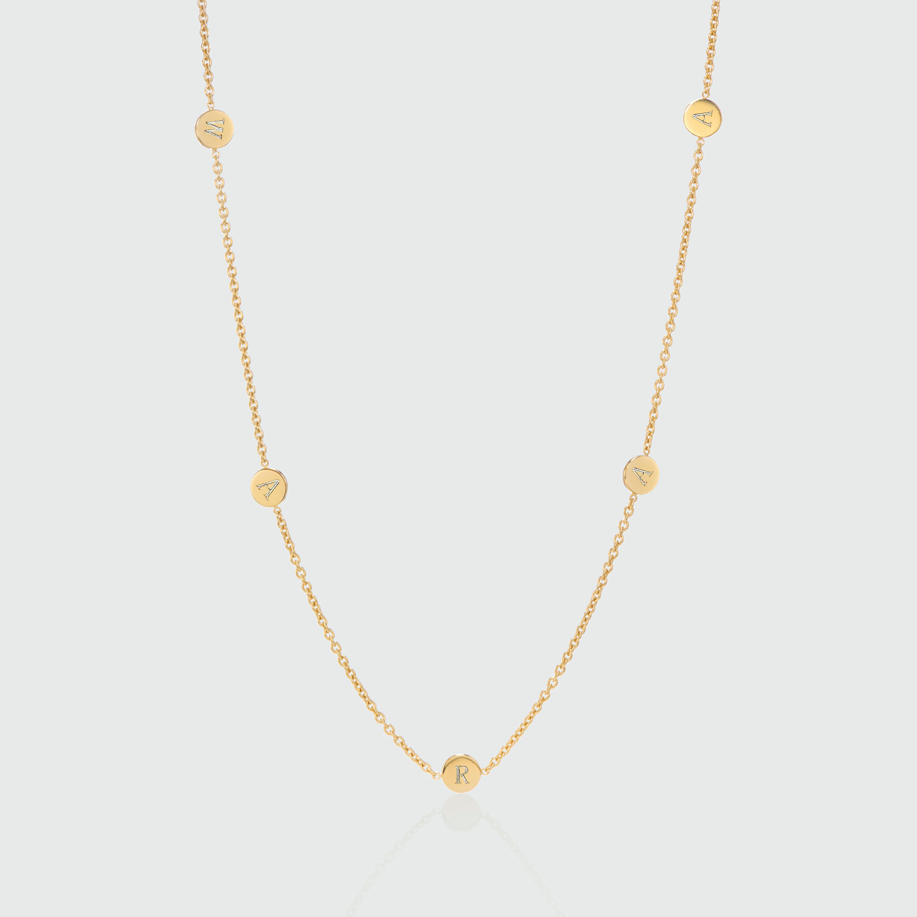 Westwick Quintet Gold Vermeil Disc Necklace