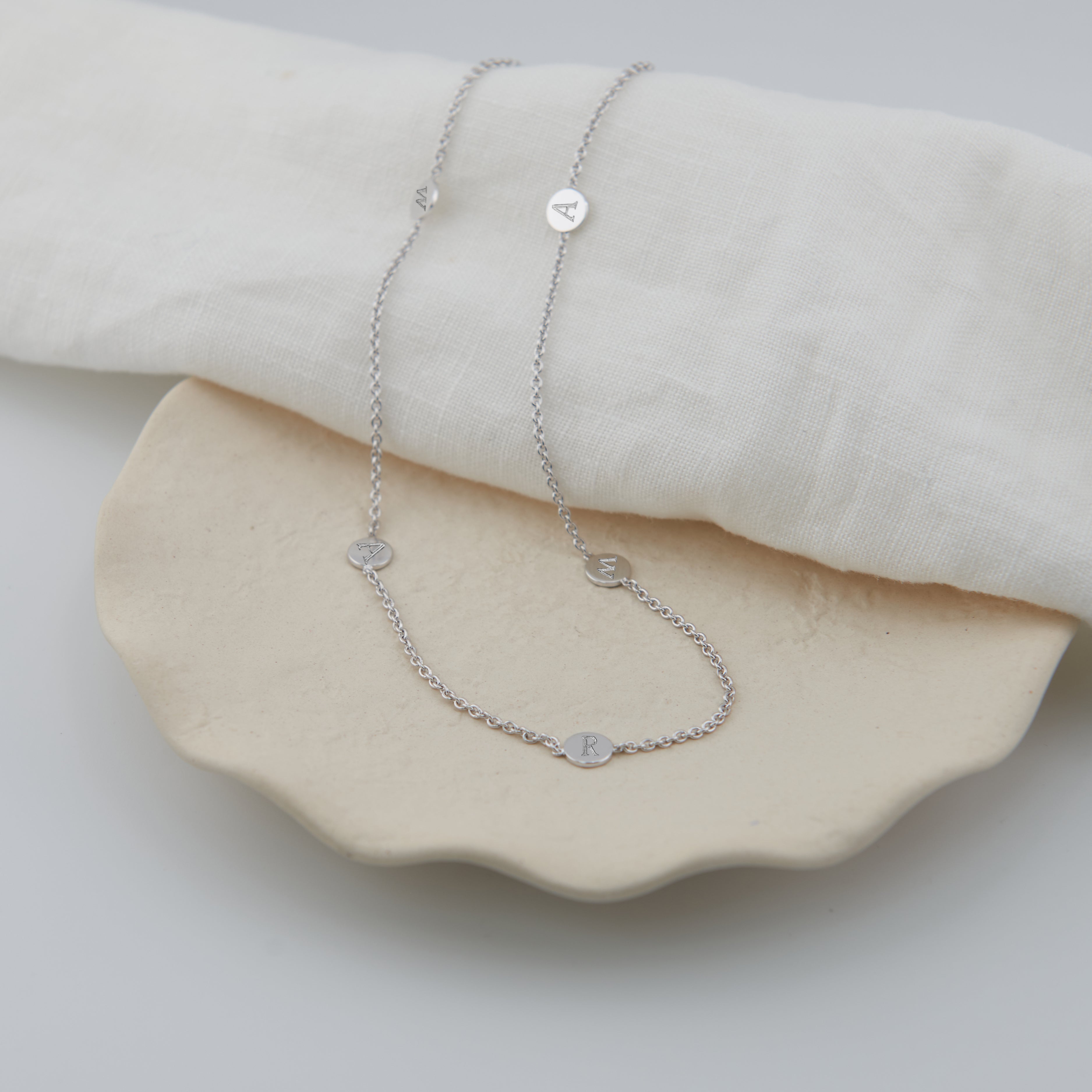 Westwick Quintet Sterling Silver Disc Necklace