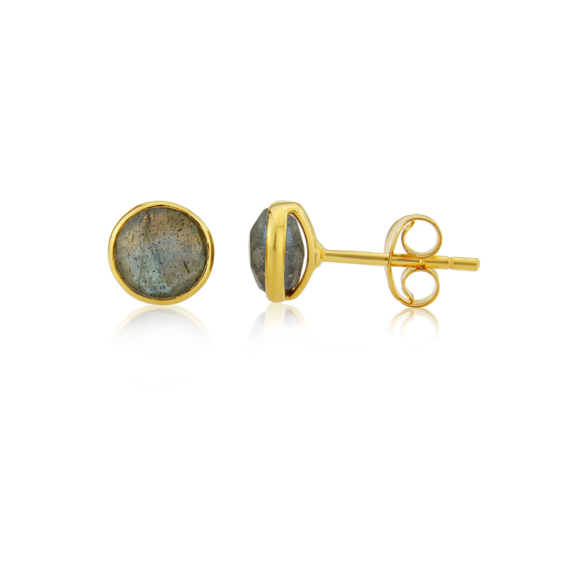 Savanne Gold Vermeil & Labradorite Stud Earrings