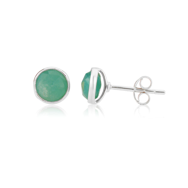 Savanne Sterling Silver & Amazonite Stud Earrings