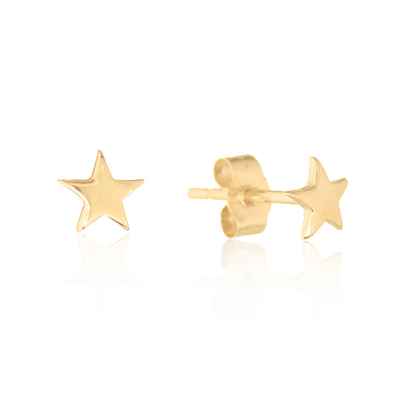 Soho 9ct Gold Mini Star Stud Earrings