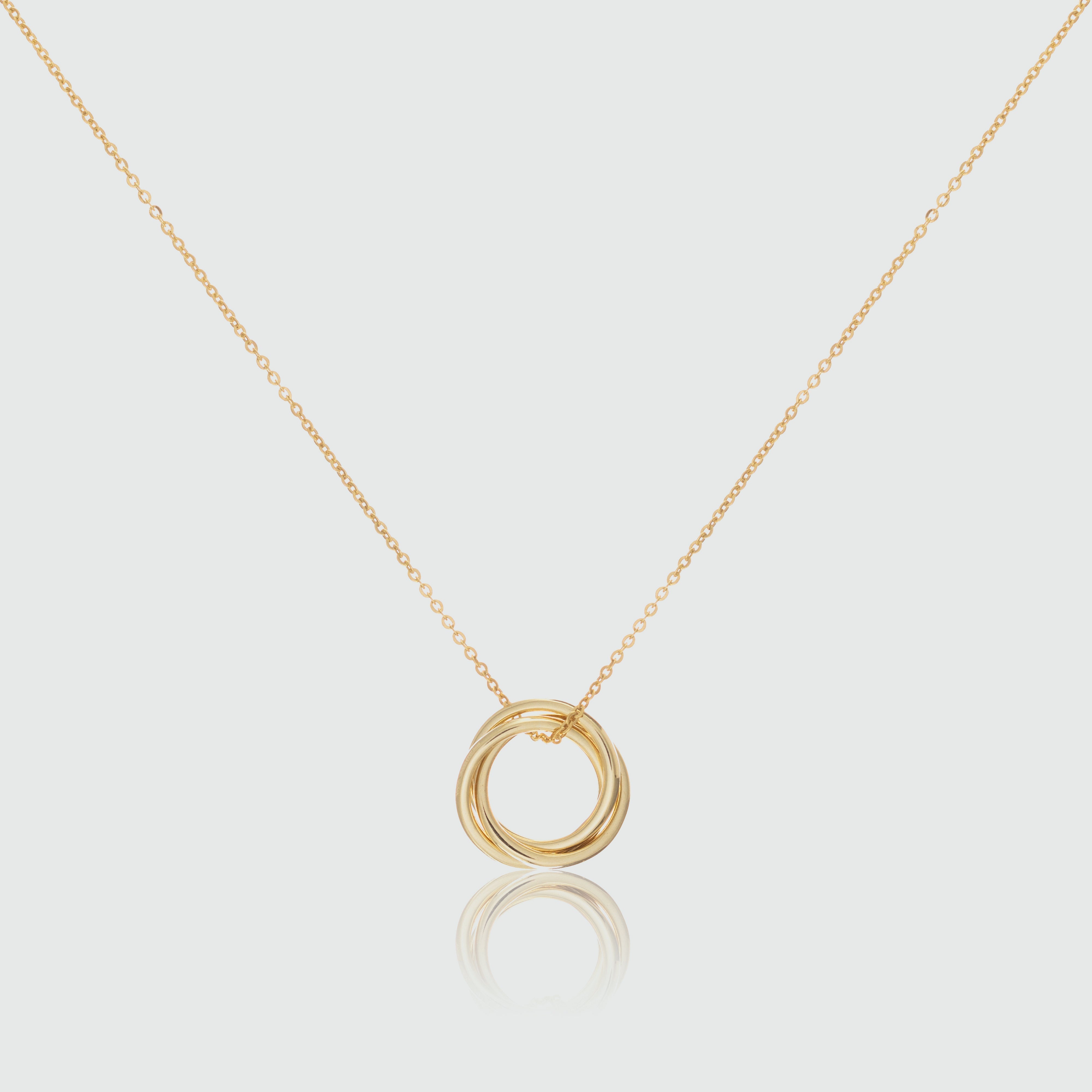 Walton 9ct Yellow Gold Russian Wedding Ring Pendant-Auree Jewellery