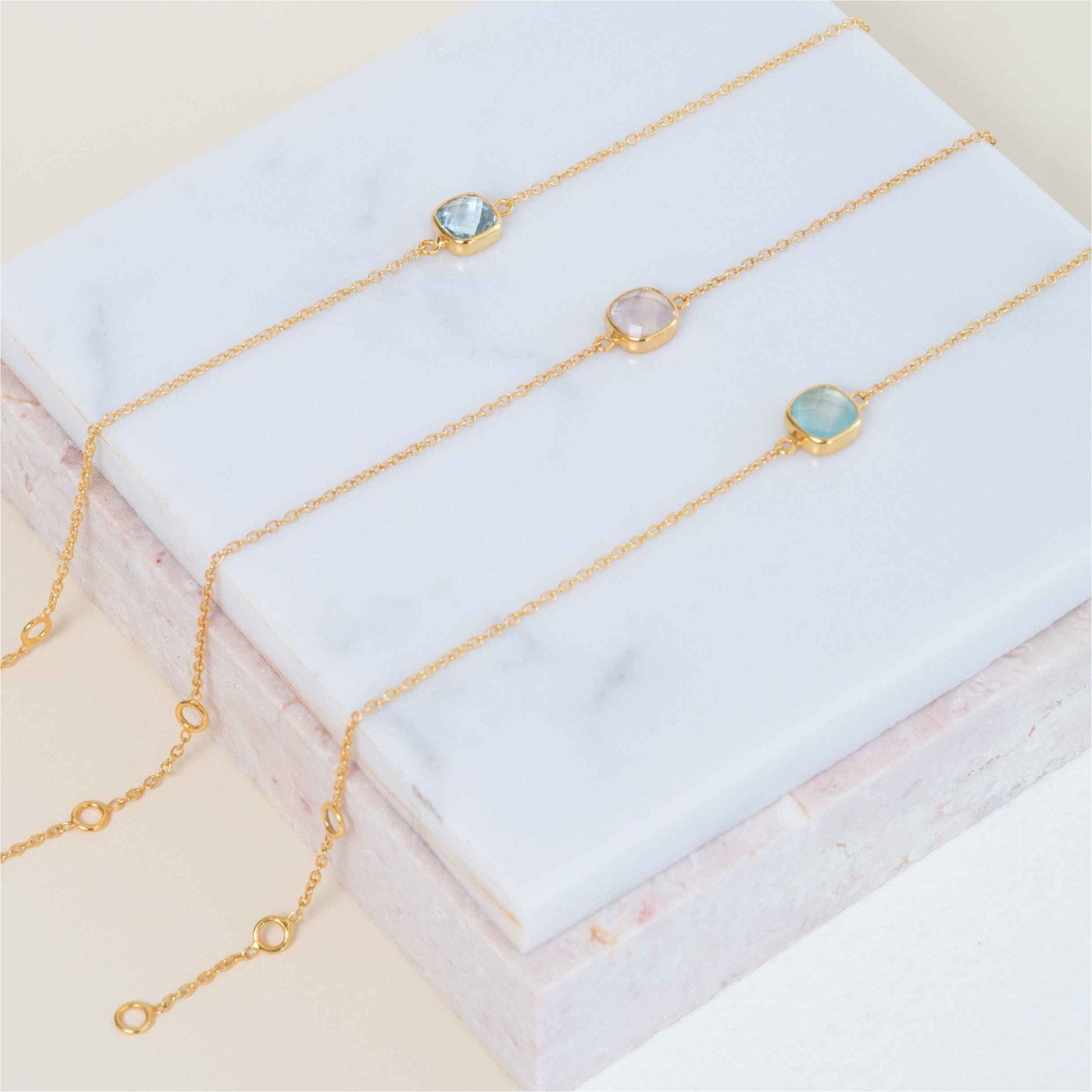 Brooklyn Blue Topaz & Gold Vermeil Bracelet-Auree Jewellery