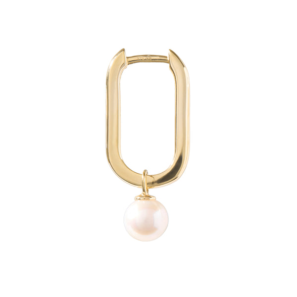 Pearl Arc Hoop Earring Single
