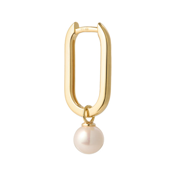 Pearl Arc Hoop Earring Single