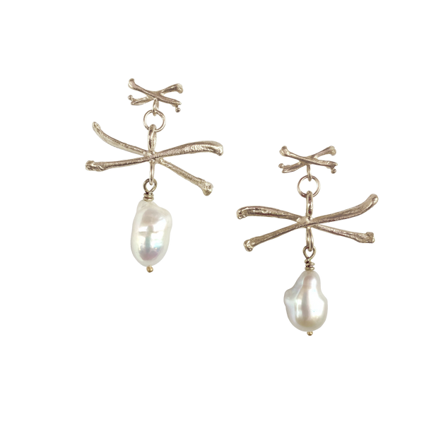 Filibuster Silver Pearl Earring