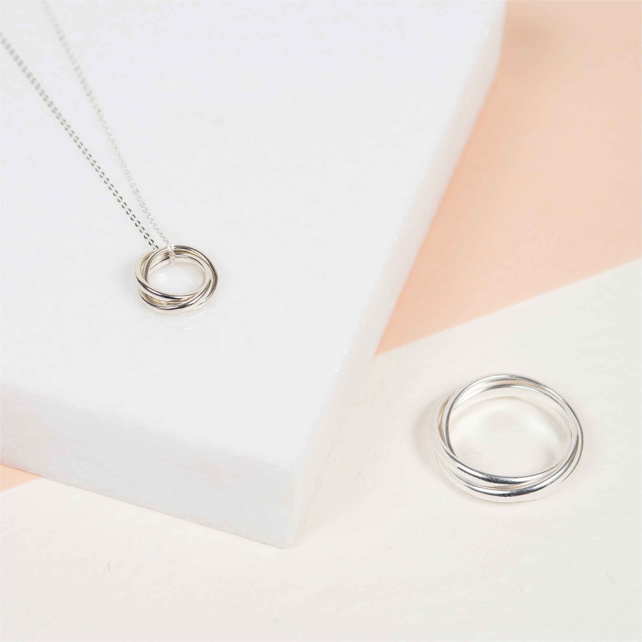 Knightsbridge Sterling Silver Russian Wedding Ring-Auree Jewellery