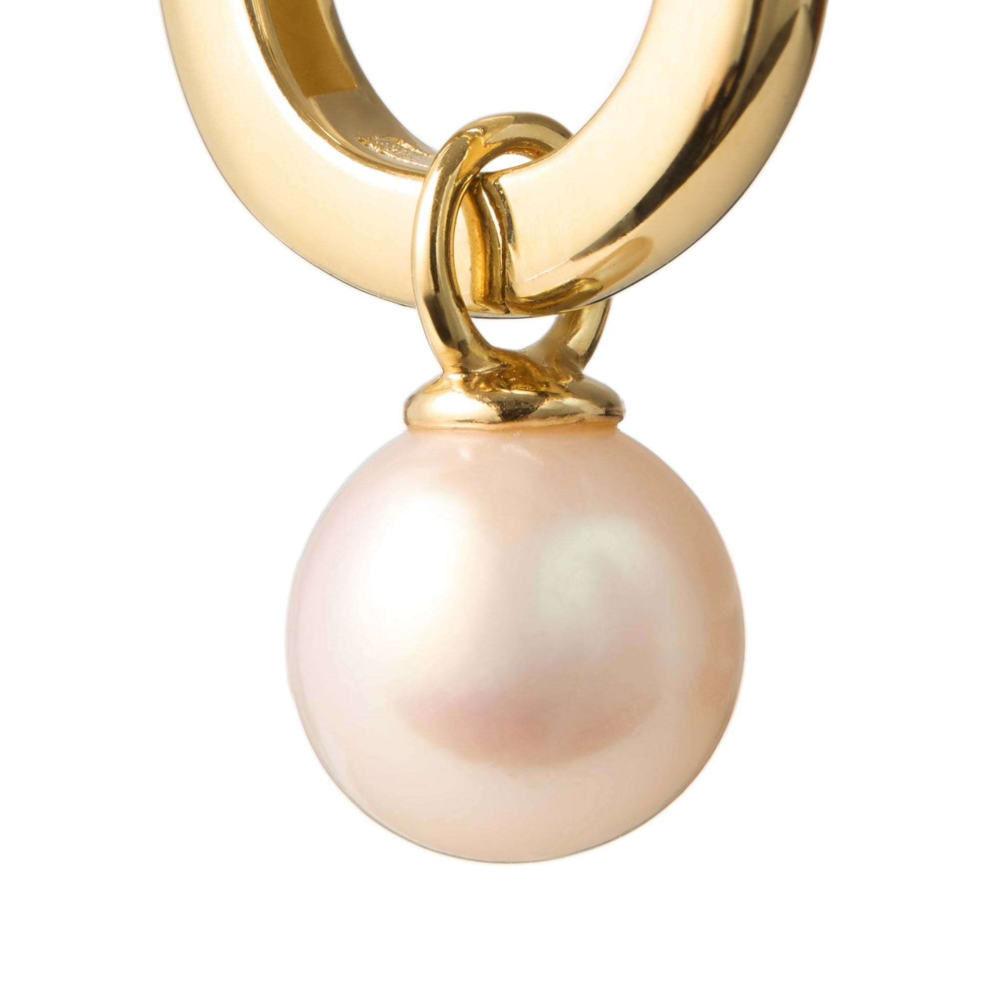 Mini Pearl Arc Hoop Earrings Pair