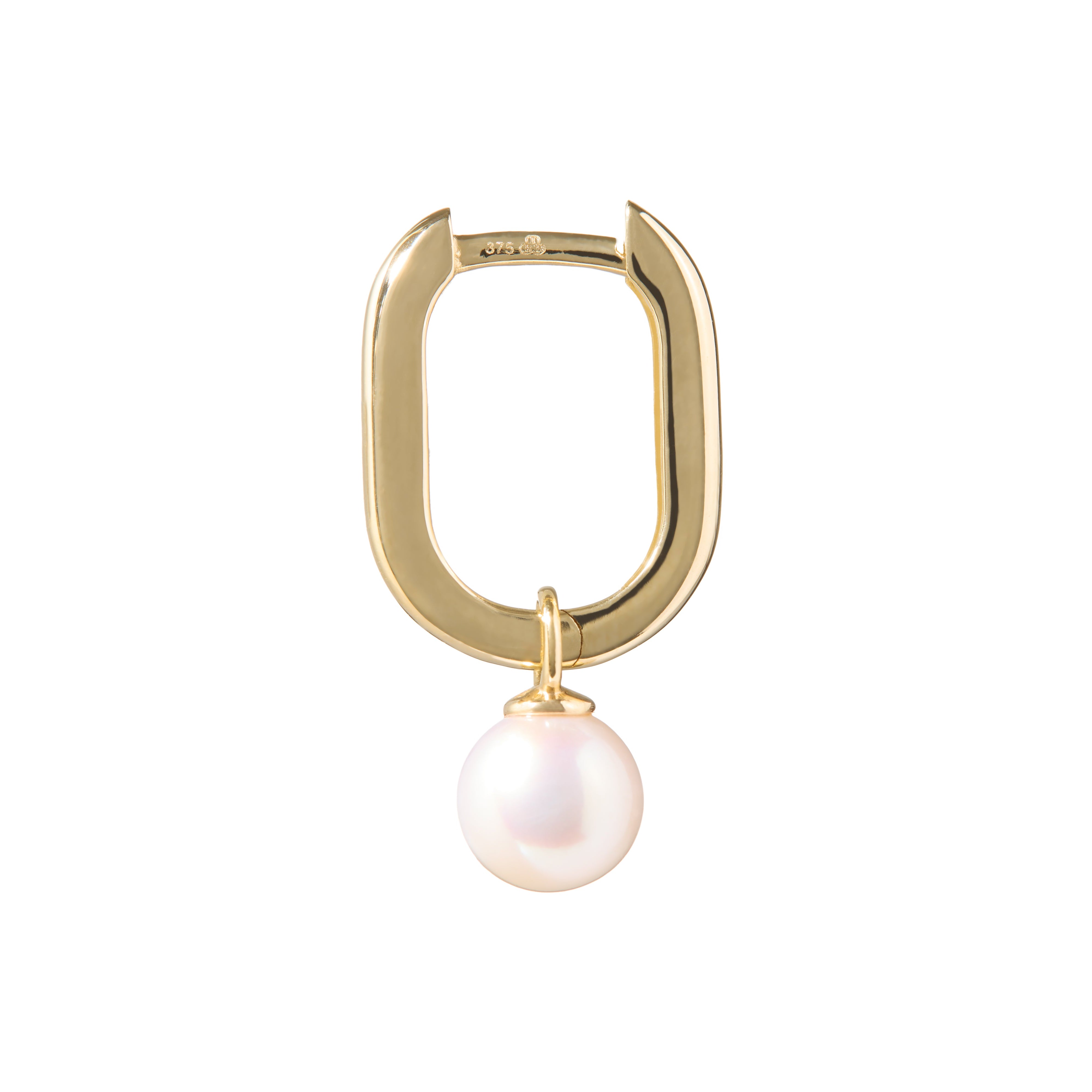 Mini Pearl Arc Hoop Earring Single