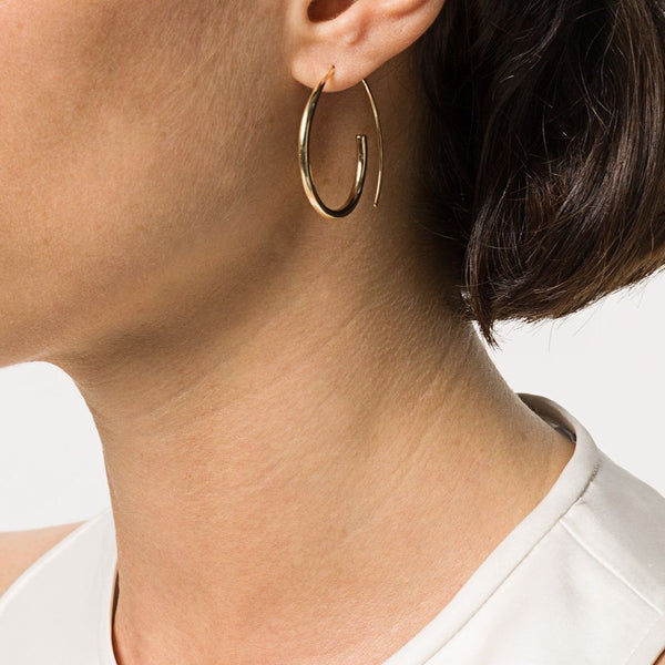 Arc Hoop Earrings Gold