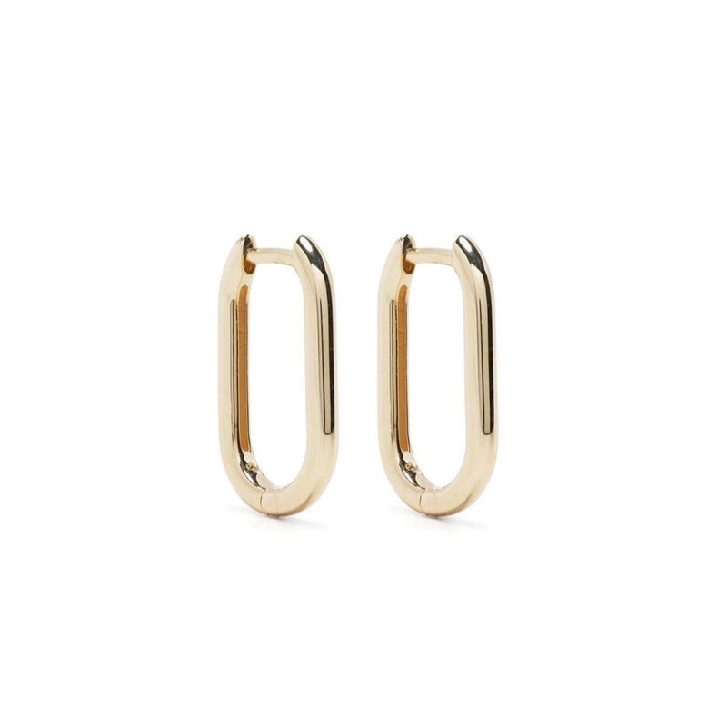 9KT YELLOW GOLD ARC HOOP EARRINGS