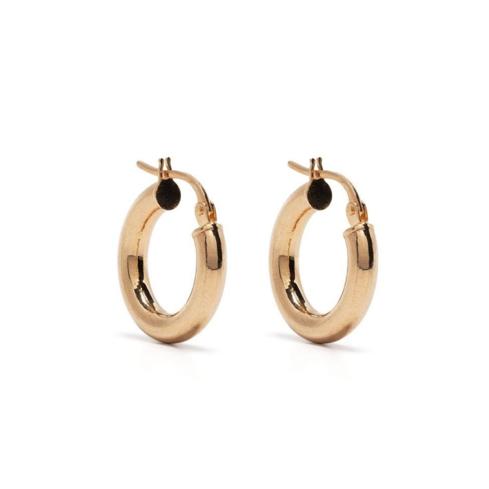 Small 9kt yellow gold chubbie hoop earrings