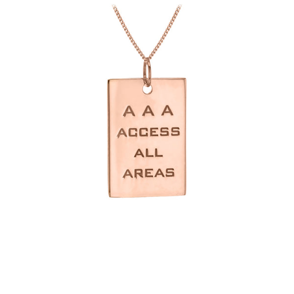 AAA PASS PENDANT ROSE GOLD