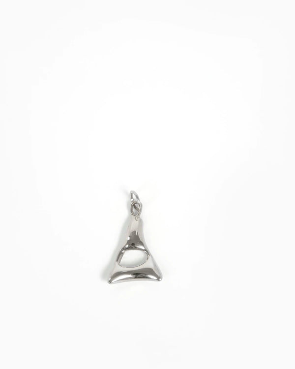 Alphabet Necklace + choice of chain length - Silver