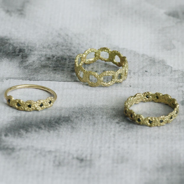Black Diamond Shisha Crown Ring