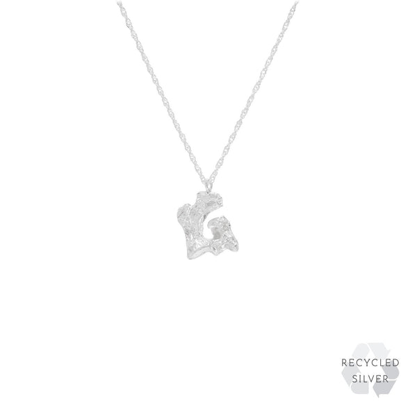 G Alphabet recycled silver necklace