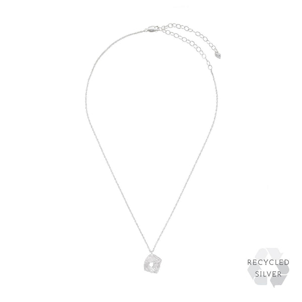 O Alphabet recycled silver necklace