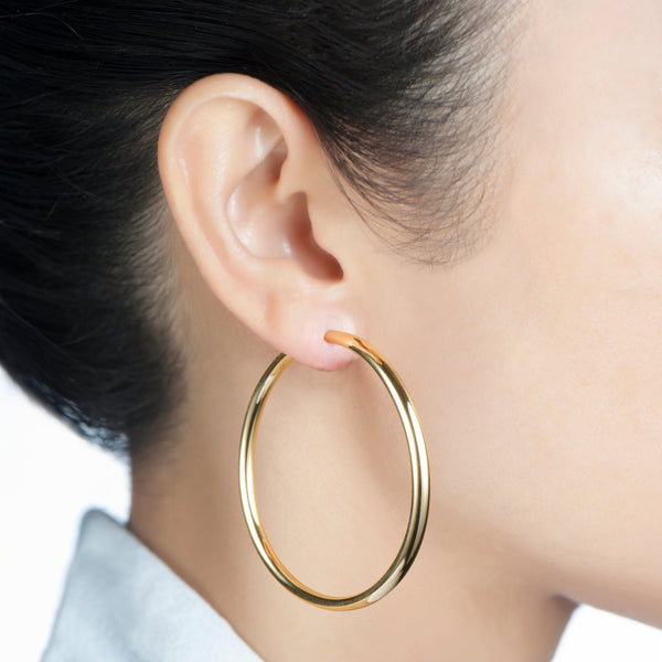 Core 14KT Gold 55mm Hoop Earrings