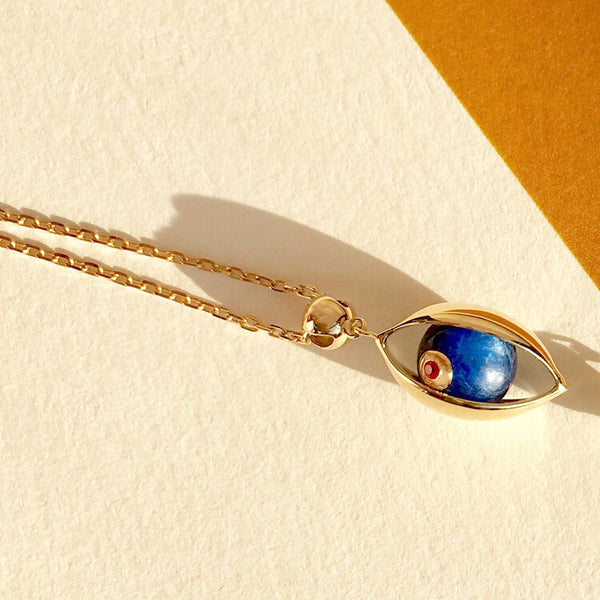 The Eye Necklace with Kyanite