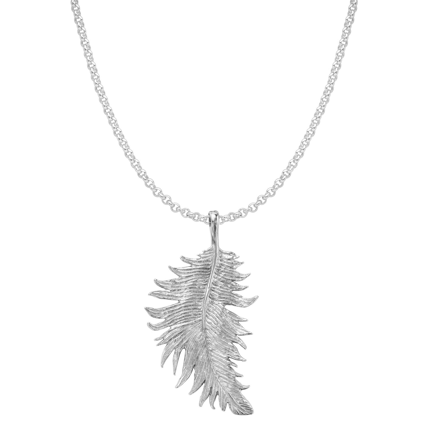Men's Large Feather Pendant