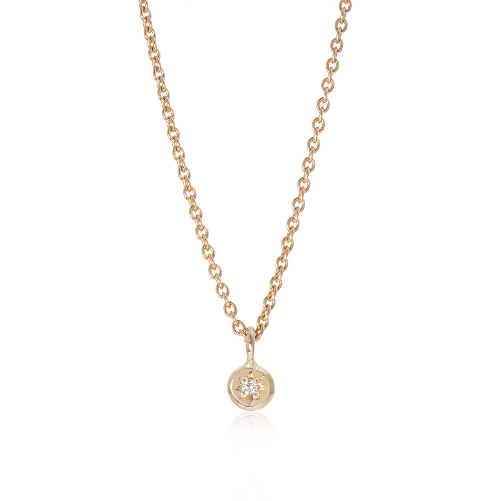 9ct Recycled Gold Hope Diamond Necklace