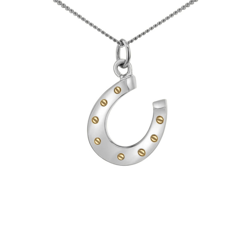 Mini Horseshoe Pendant in Silver