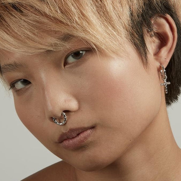 Small Hoop Septum ring silver