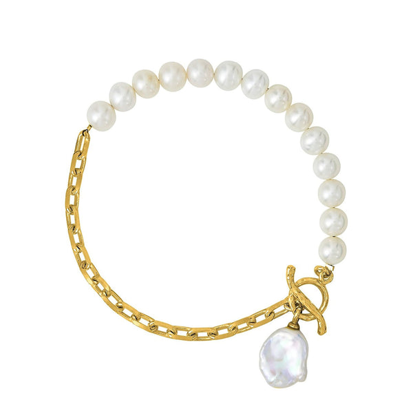 Luna Freshwater & Keshi Pearl Bracelet