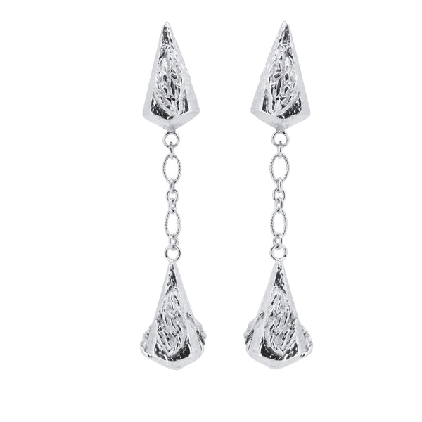 Silver Lantern Drop Earrings