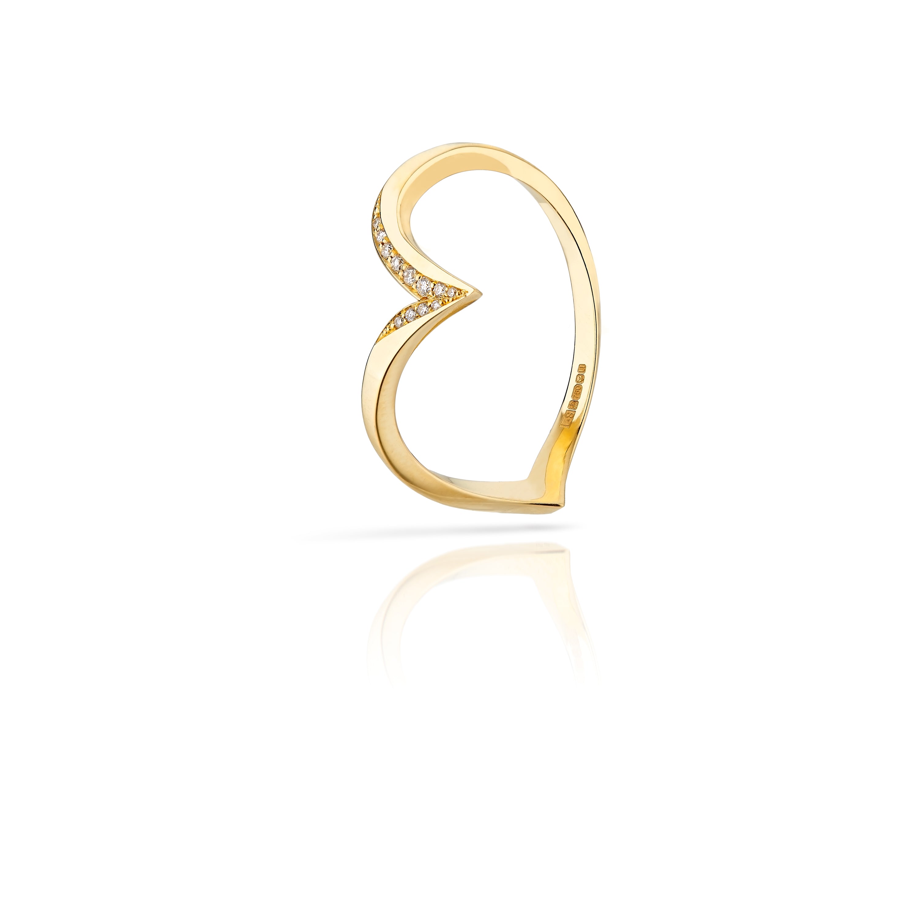 Flash Powder Pave Diamond Ring 18kt gold