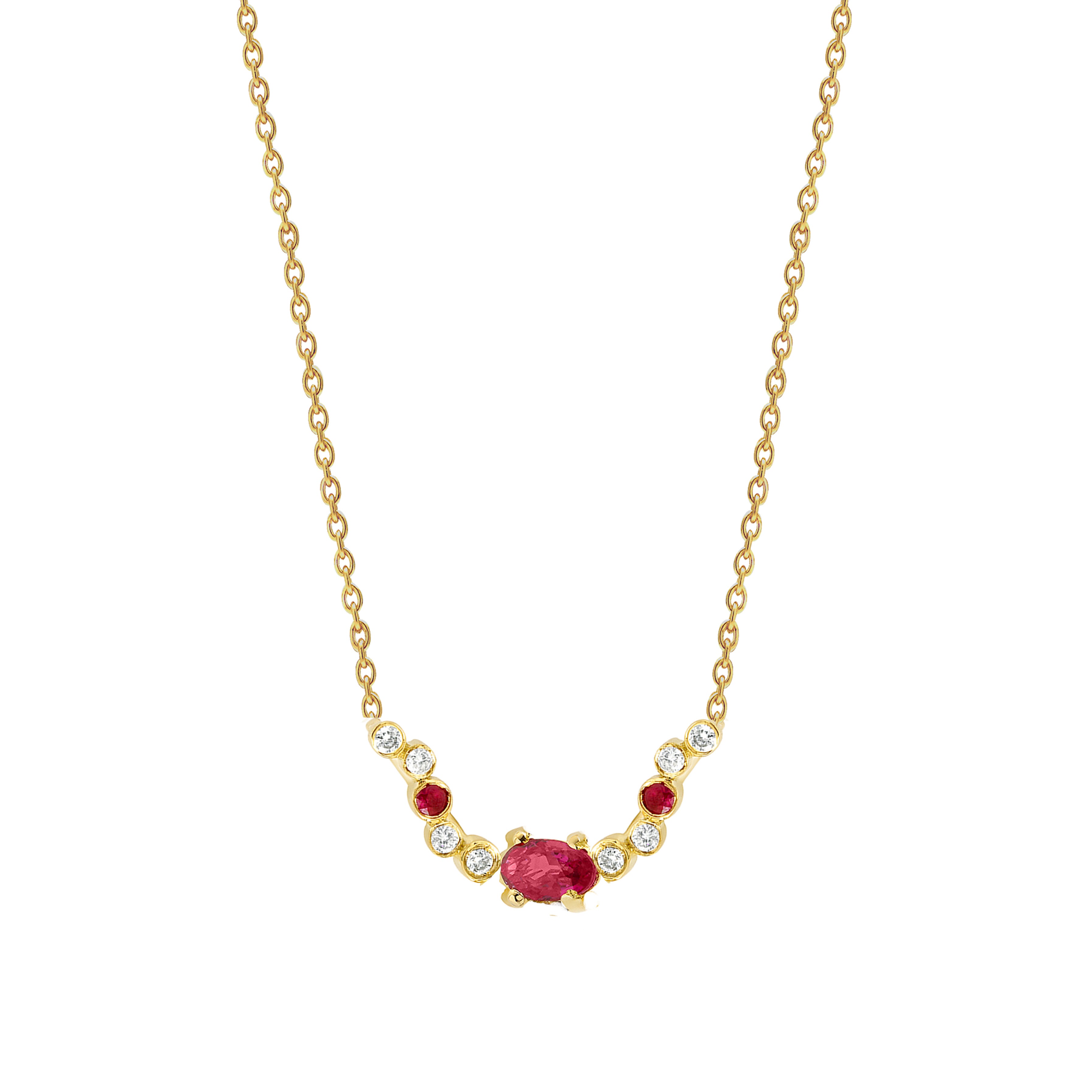 18ct Gold Seraphina Ruby Necklace