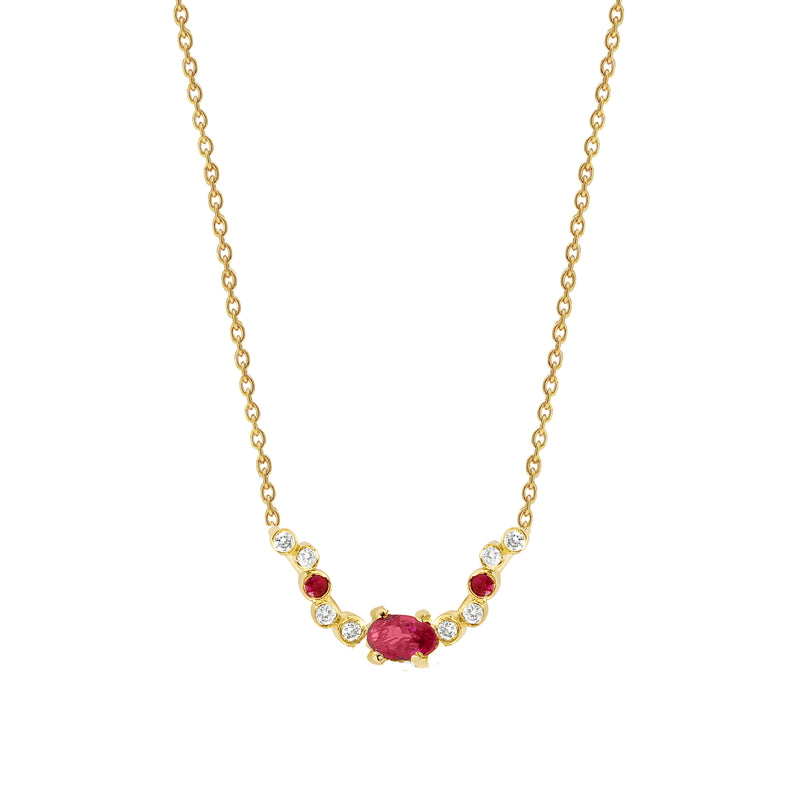 18ct Gold Seraphina Ruby Necklace