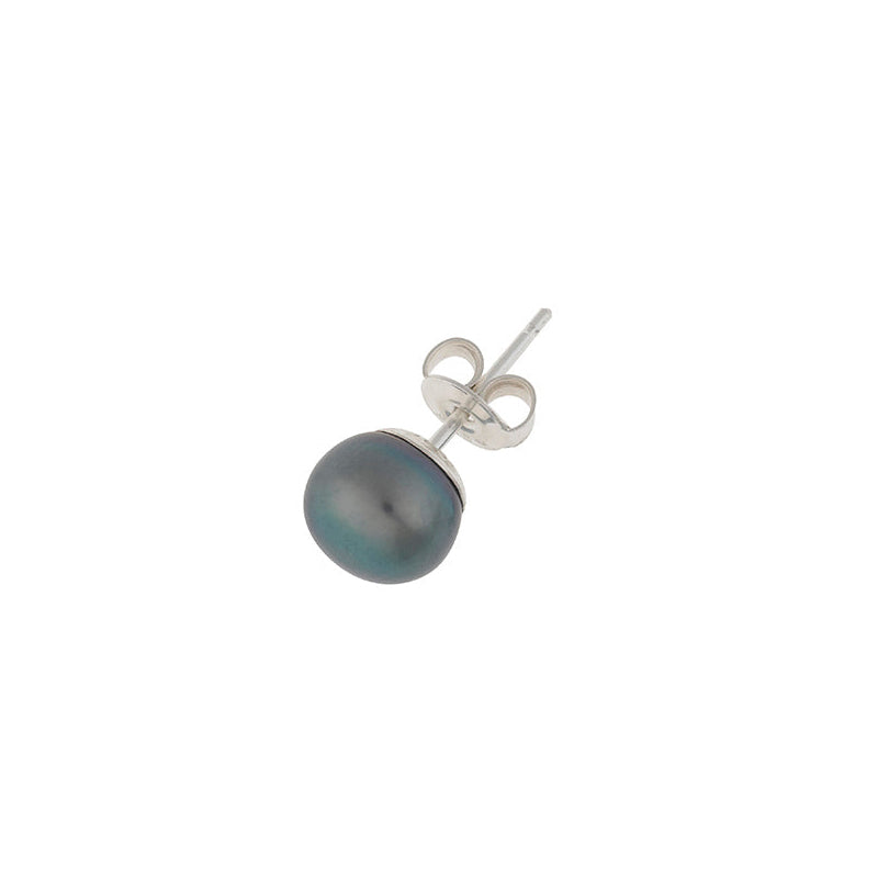 Men's Single 8mm Peacock Freshwater Pearl Stud